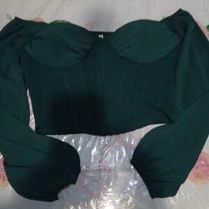 Chic Forest Green Women's Blouse